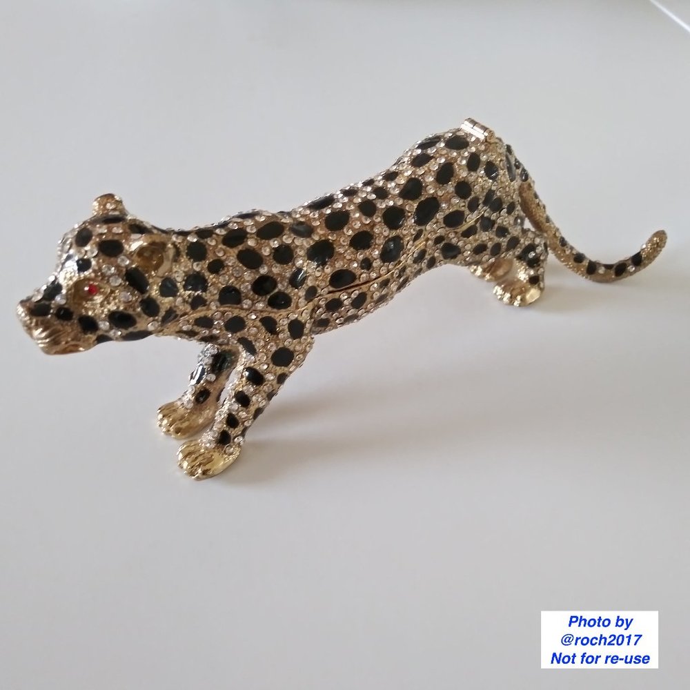 Pier 1 Cloisonne' Leopard Keepsake Box
